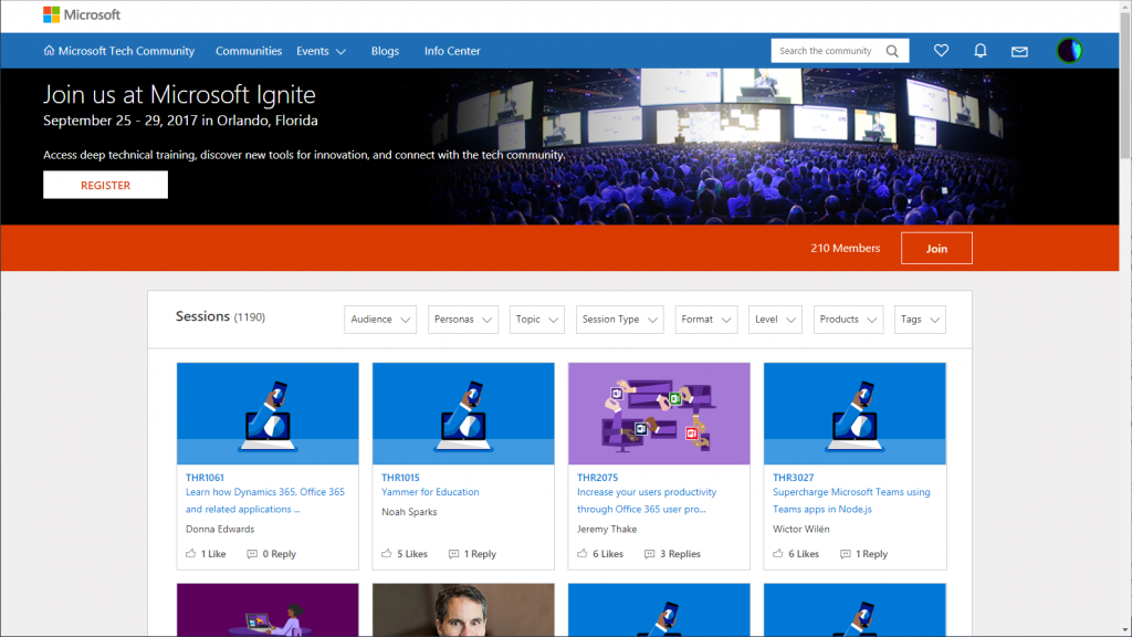 Microsoft Tech Community site