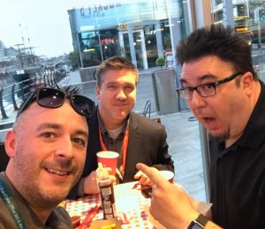 Sneaking out for lunch at ESPC17 with Andy Talbot and Stephen Rose