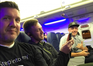 Flight home from Hawaii with 2 of my boys
