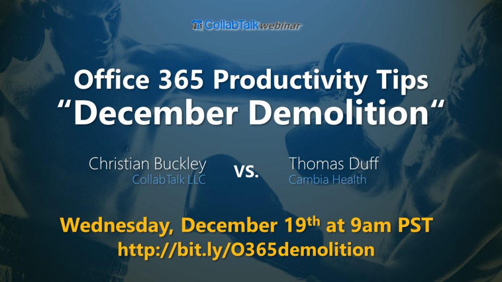 December 2018 Office 365 Productivity Tips
