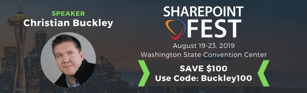 Save $100 on registration to SharePointFest Seattle 2019